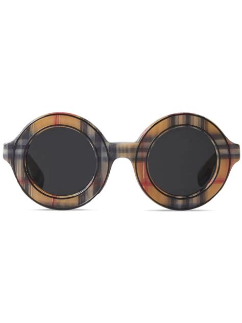 Check Round Sunglasses in Vintage check 